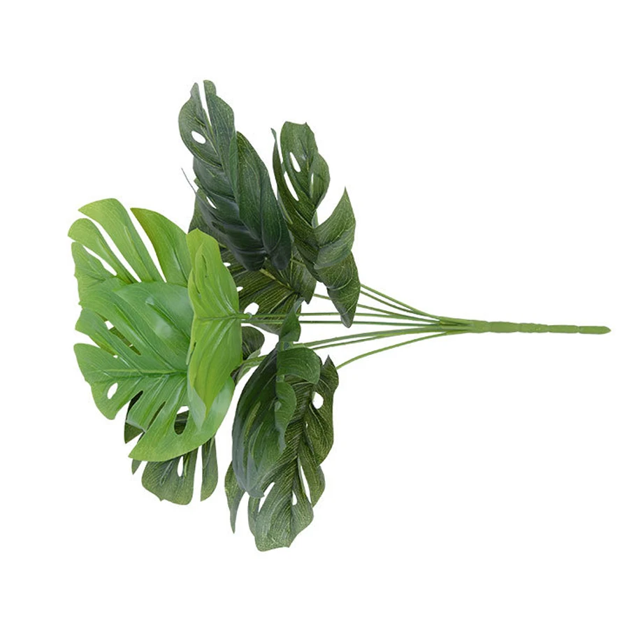 1 Plant of Very Realistic Green Artificial Monstera Tree Four-Season Evergreen Indoor and Outdoor Bonsai Cuttings Modern Minimalist Style Room Courtyard Porch Decoration Tropical Artificial Plants Without Flower Pots