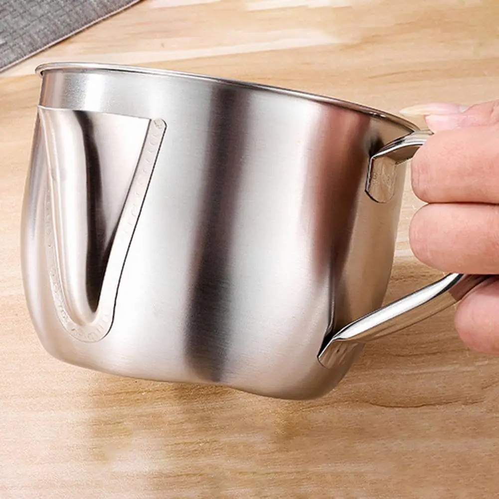 Meat Oil Grease Separator with Handle Multi-use 304 Stainless Steel Two-way Outlet Oil Filter Bowl Kitchen Gadget