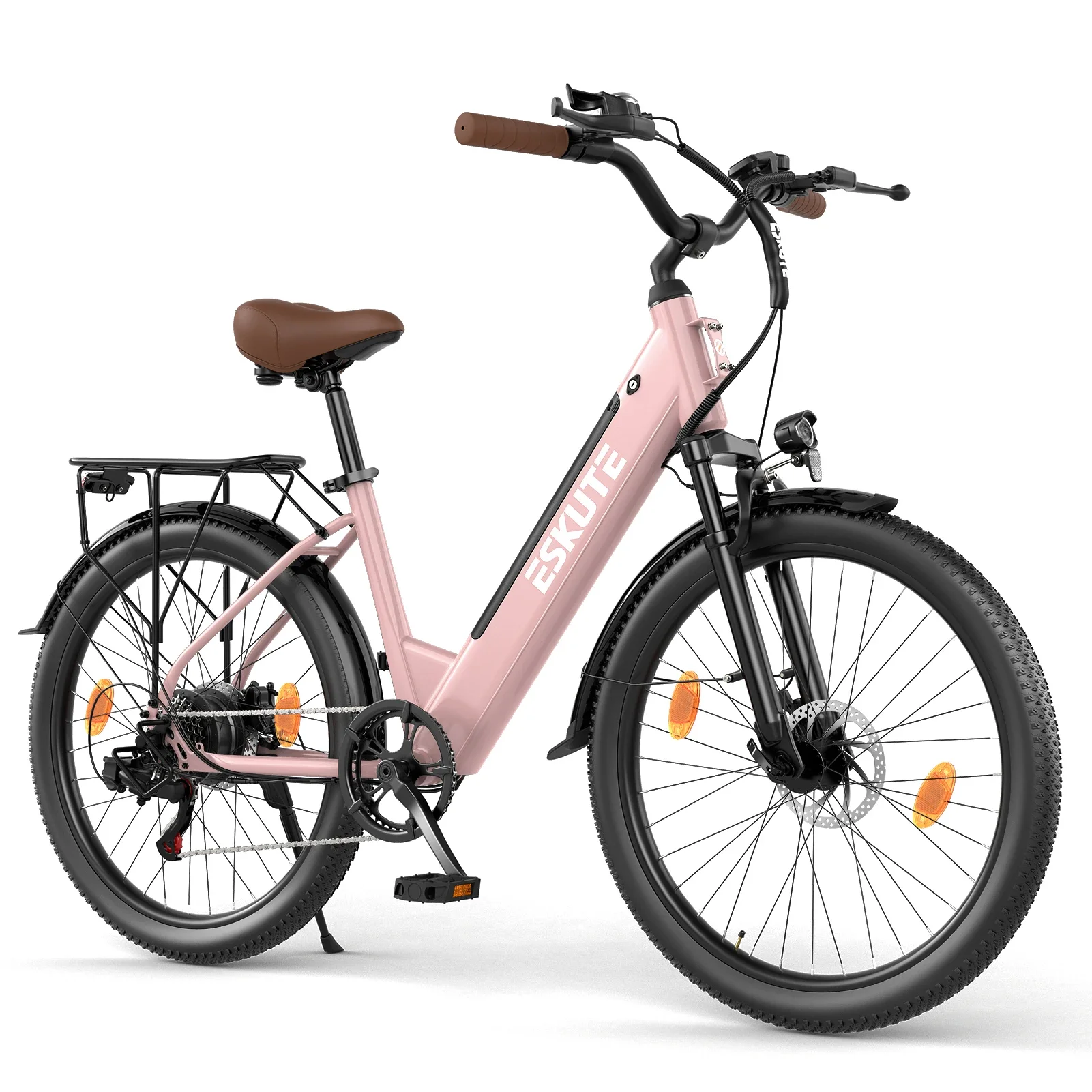 Eskute C100 Plus Erwachsenen-Elektrofahrrad 250W Motor 36V 13Ah Akku 26*2,1 Zoll Reifen Urbanes Pendler-E-Bike – Detail 13