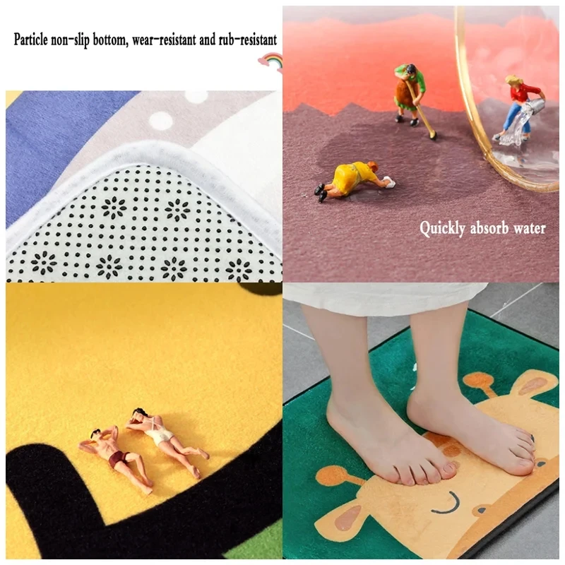 Description Picture 3 of itemDoor Mat M&M Candy Snacks Balcony Non Slip Carpet for Kitchen Rugs Floor Mats Super Absorbent Bathroom Rug Foot Doormat Entrance