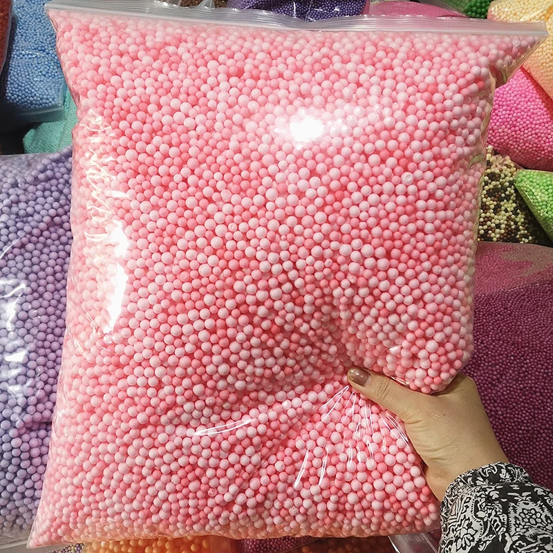 

250g/Bag 6-8mm Pastel Round Foam Beads For Slime Sofa Filler and Bottle/Home Craft Gift Decoration Filling
