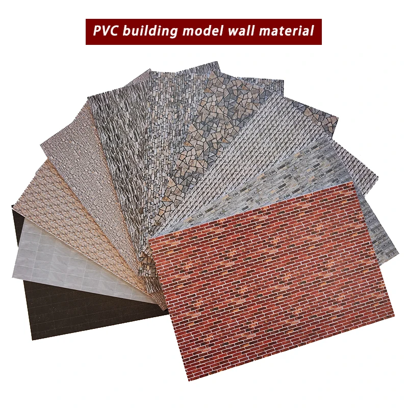 Simulation PVC Building Wall Panel Floor Tile Materials Model 20X30CM For Diy Buliding Sand Table Scene Layout Diorama Kits