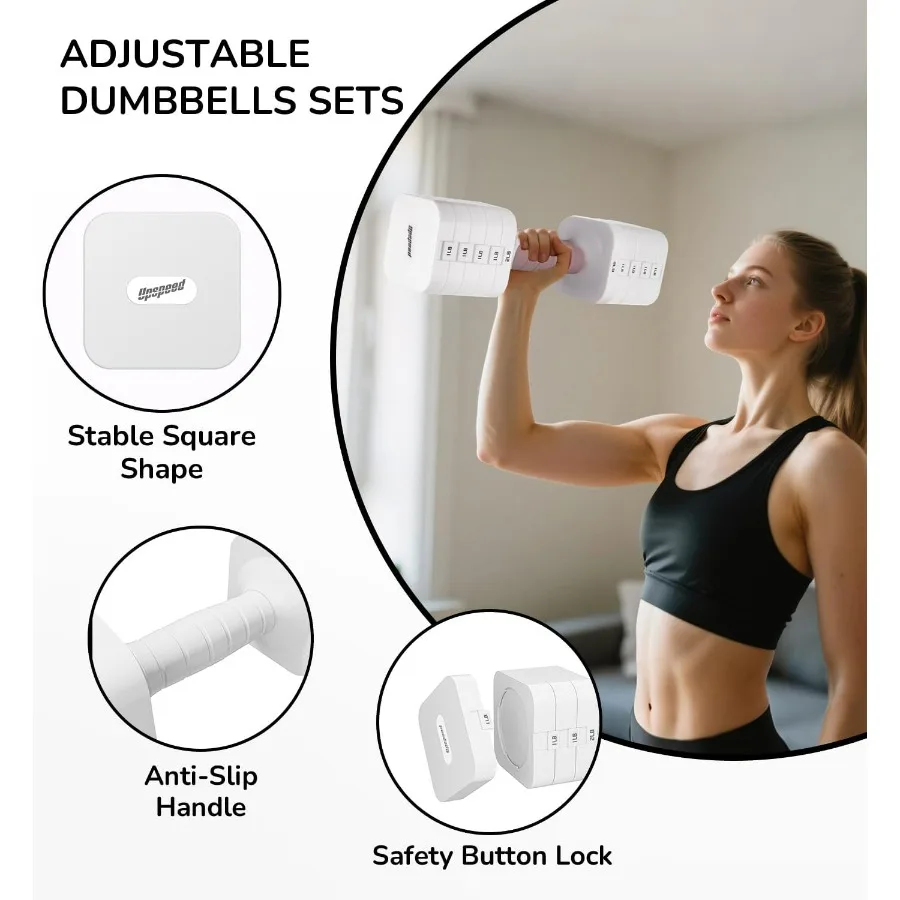 Adjustable Dumbbell Set for Women Men 10LB Each Hand Weights Dumbbells Sets Woman Exercise Fitness dumbbell Adjust dumbbells set