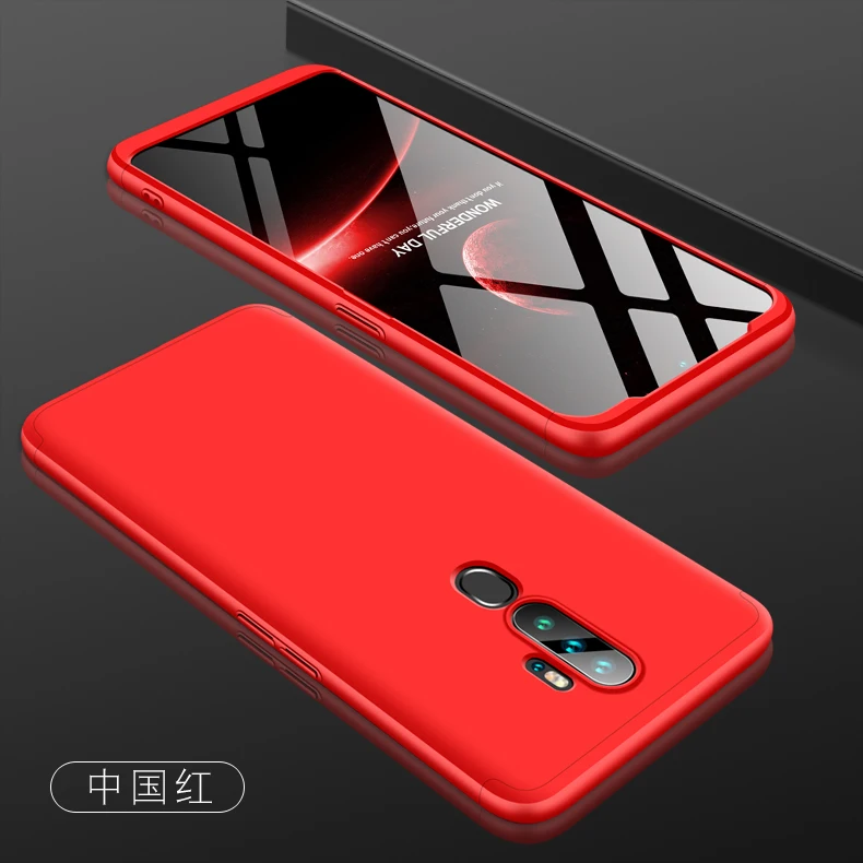 Shockproof Armor Matte Case For OPPO A5 2020 A11X Case Ultra-thin 3 in 1 Plastic