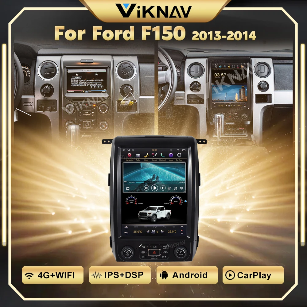 

12.1 Inch Car Multimedia Player Tesla Style For Ford F150 2013 2014 Auto Radio DVD GPS Navigation Recorder HD Screen Head Unit