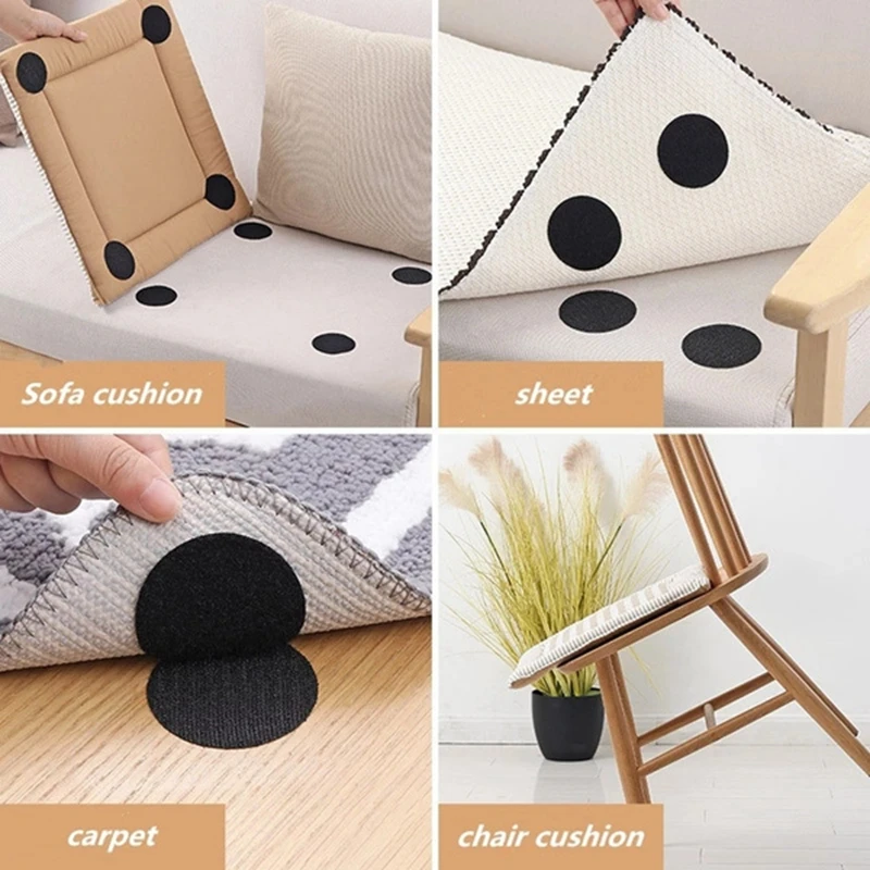Carpet Tape 10 Pairs of Strong Anti-curling Non-slip Self-adhesive Double-sided Carpet Tape Carpet Gripper Stickers