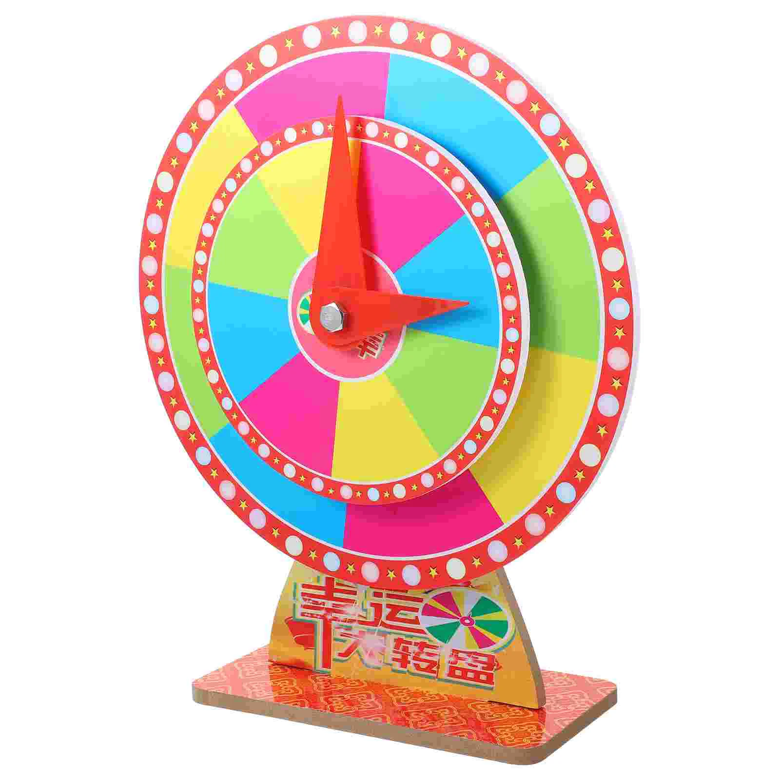 

Desktop Vertical Double-layer Lottery Carousel Party N Play Prize Wheel Games Turntable Plastic Rotatable Pub
