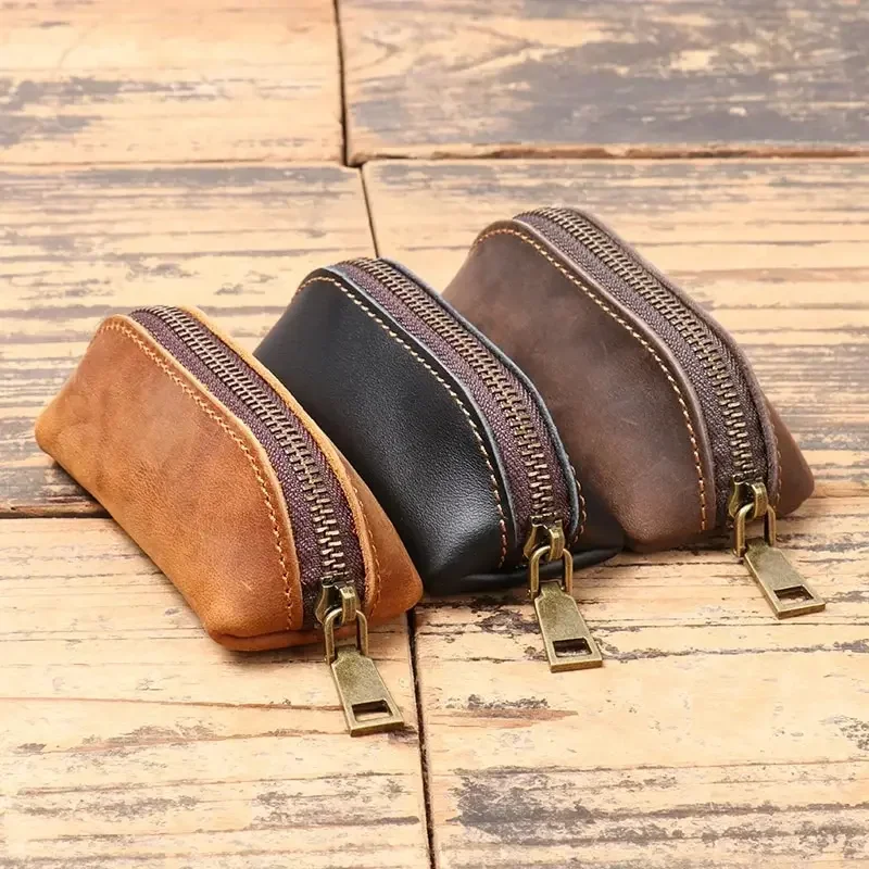 Vintage Genuine Leather Coin Purse and Card Holder Wallet