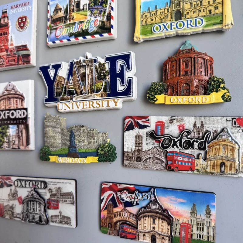Hand-Painted Cambridge Landmark Fridge Magnet - UK Travel Souvenir and Home Decor Gift
