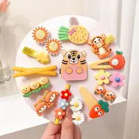 14 / 42Pcs Cartoon Baby Hair Clip Set Flower Fruit Baby Girl Barrettes Bangs Hairpins Kids Hair Accessories 5
