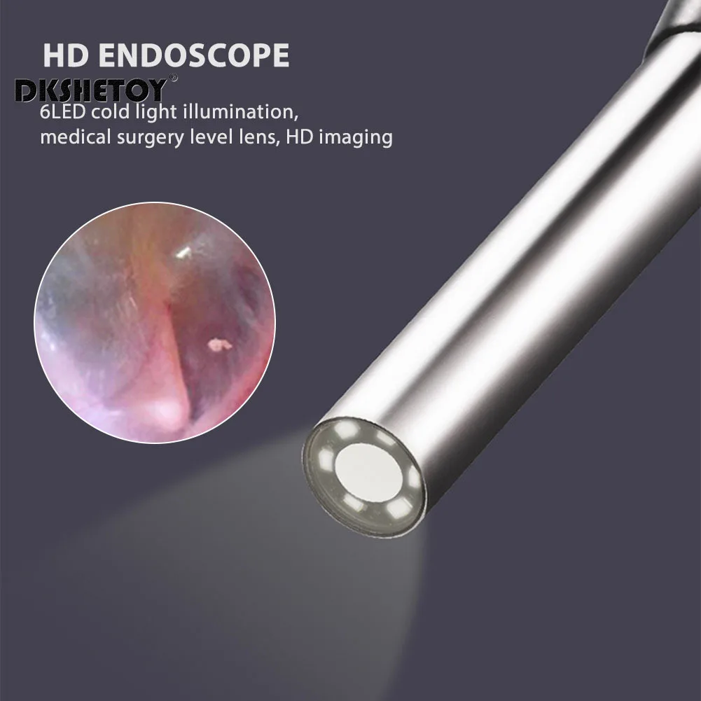 Ear Wax Cleaning With Camera Ear Cleaner Endoscope Spoon Mini Camera Ear Picker Removal Visual Ear Mouth Nose Android 5