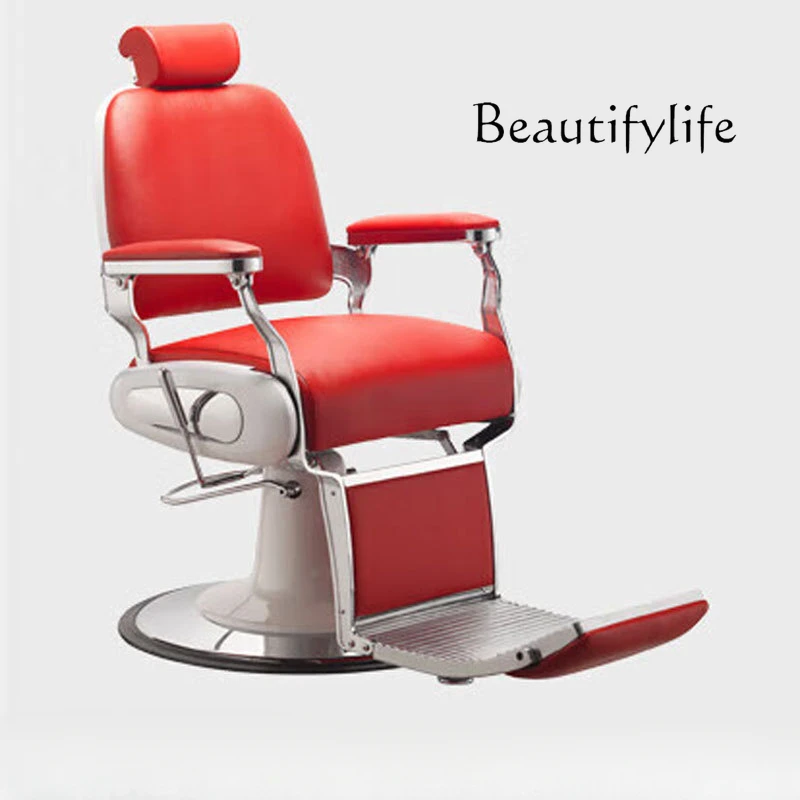 

Retro Hairdressing Oil Head Chair for Hair Salon Barber Shop Hair Cutting Chair Adjustable Put down Shaving