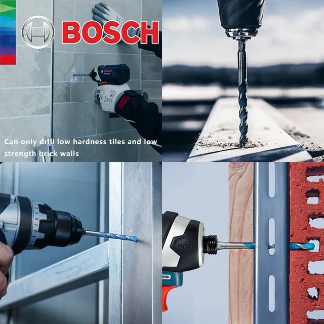 Original Bosch brocas multifuncional triángulo vidrio madera metal