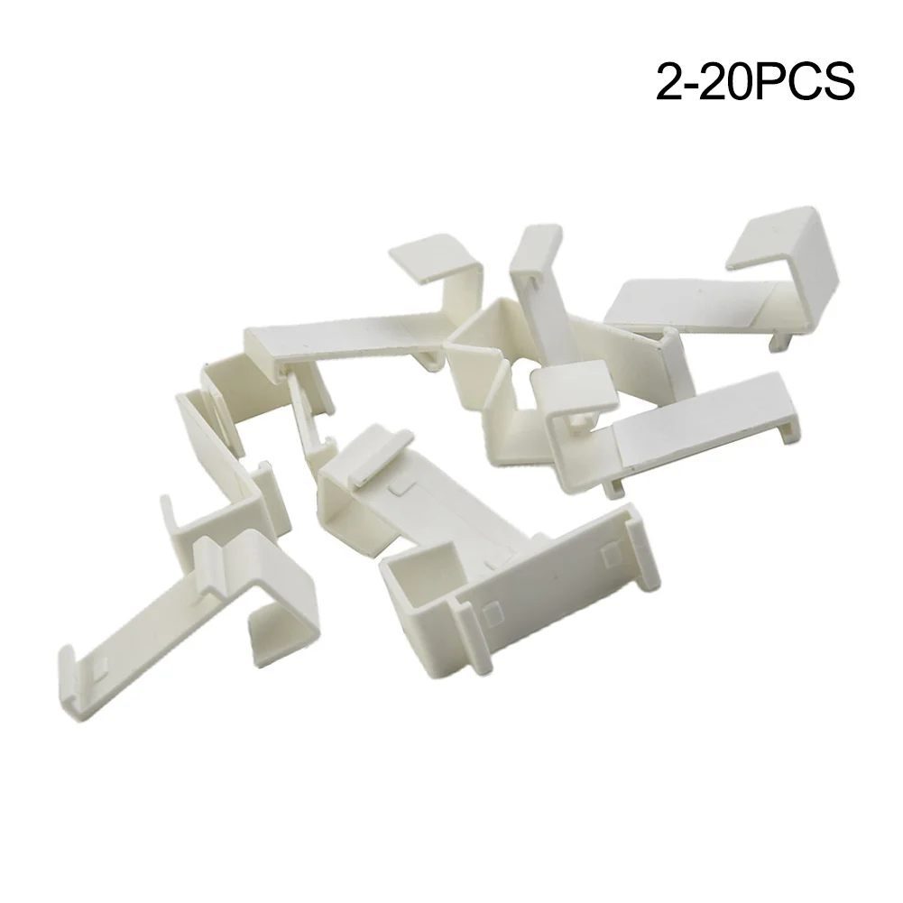 

For Bedroom Bracket Curtain Accessories Without Drilling 2-20x Blind Clamp Carrier Double Roller Plastic White