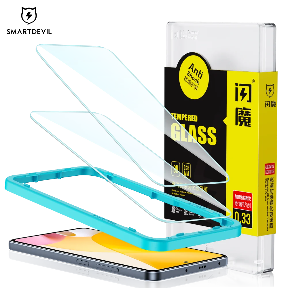 Protector de Pantalla de Vidrio Templado SmartDevil para Pantalla Xiaomi Mi Lite Protector de Vidrio HD Anti Luz Azul Fácil de Instalar 14 13 12 11