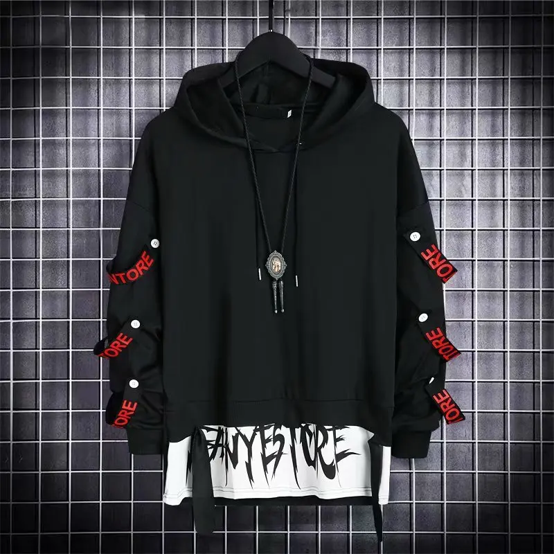 Dellafuente Sudaderas Con Capucha Casual Ropa De Hombre Harajuku Hip Hop  Sudadera De Invierno Con Capucha Gótica Manga Larga Masculina Sudaderas  Hombre 2