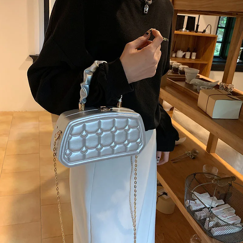 NEW Handbags Trend Design Bags for Women PU Leather Diamond Lattice High-grade Sense Classic All-match Phone Pouch Shoulder Bag