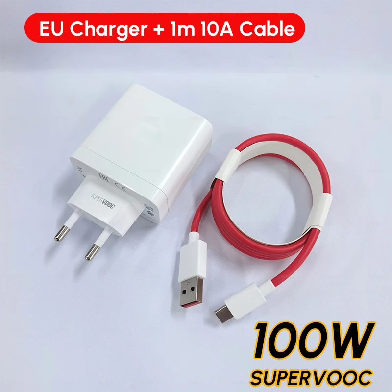 High-Power Original Charger with SUPERVOOC Fast-Charging Adapter and Type-C Cable