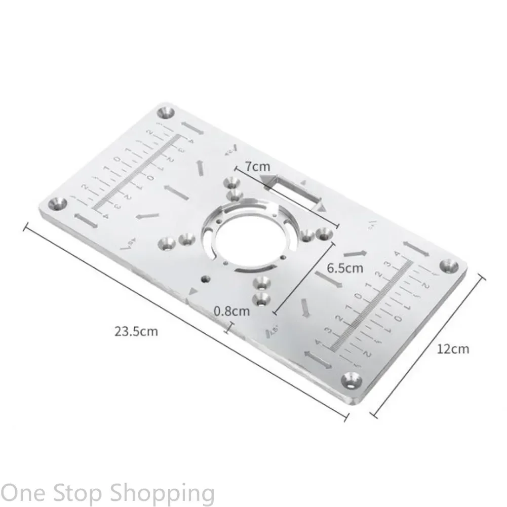 Multifunctional Aluminium Router Table Insert Plate router plate router insert plate for Electric Wood Milling Trimming Machine Woodworking Benches woodworking bench woodworking workbench