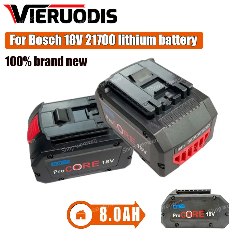 Batteria Di Ricambio Procore 18V 8000Mah, Per Bosch Professional Cordless Tools Bat609 Bat618 Gba18V80 21700 Cell