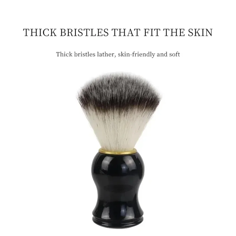 

1Pc Wooden Handle Beard Shaving Brush Bristle Hair Brush Soap Foam Shave Facial Cleaner Salon Barber Hairdressing Styling Tools