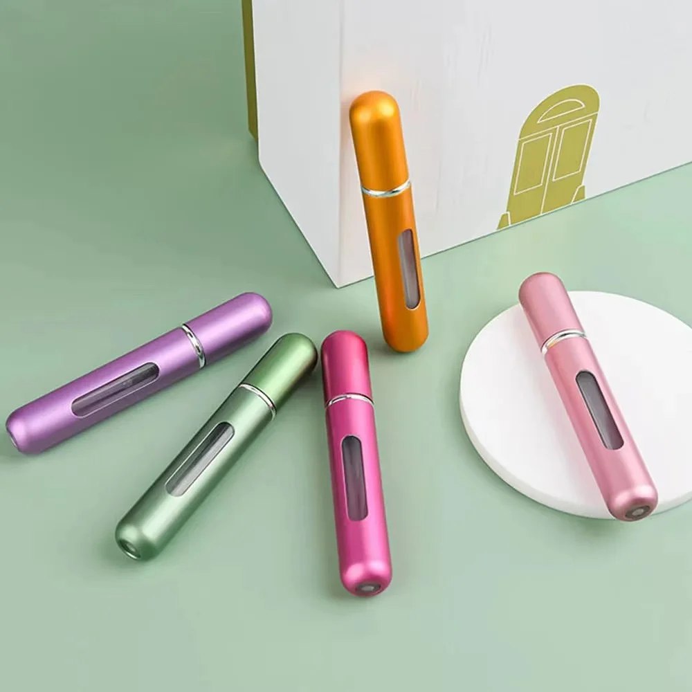 Perfume bottle 8/10ml mini portable refillable atomizer pump aluminum spray bottle cosmetic container travel makeup tools