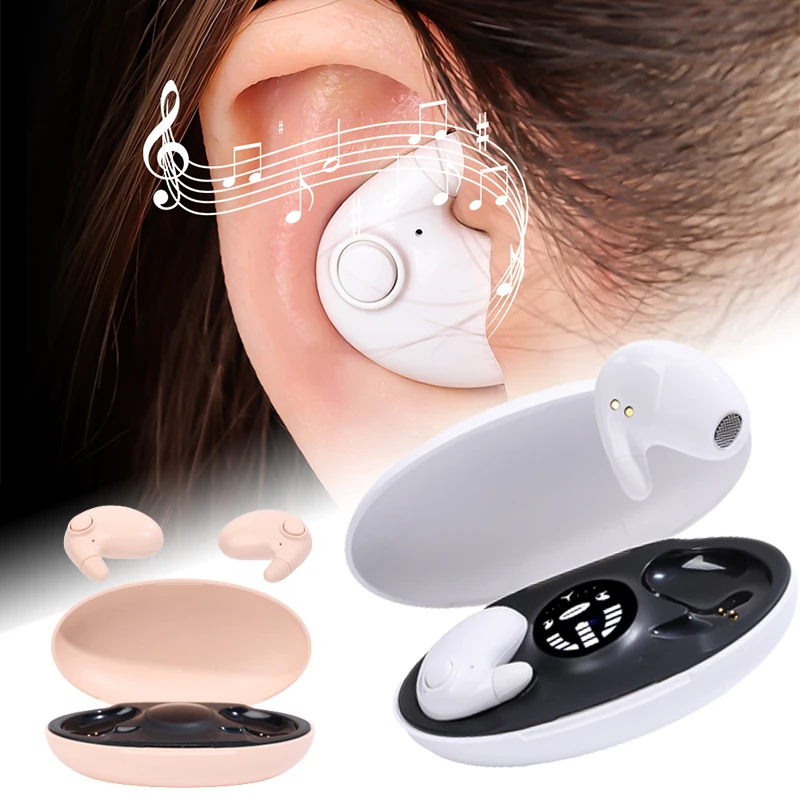 Невидимые Bluetooth беспроводные наушники-вкладыши, водонепроницаемые мини-наушники с шумоподавлением, наушники-вкладыши для телефона, дисплей, наушники для сна
