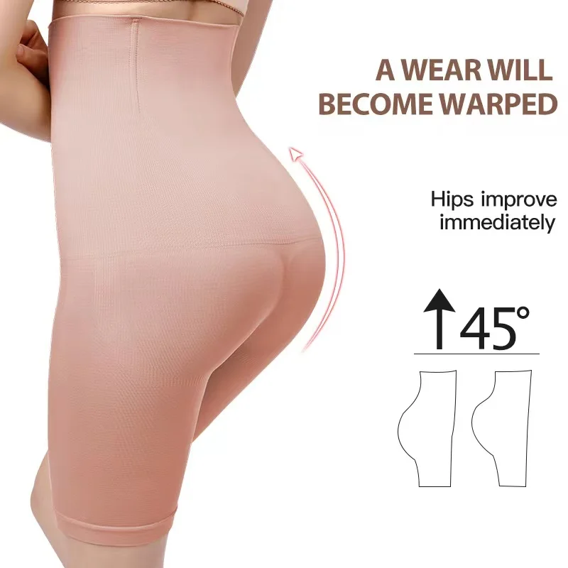 Flarixa 3 in 1 Safety Shorts Shaper Underwear Seamless High Waist Flat Belly Panties Women's Slim Hip Lift Female Boxer Shorts