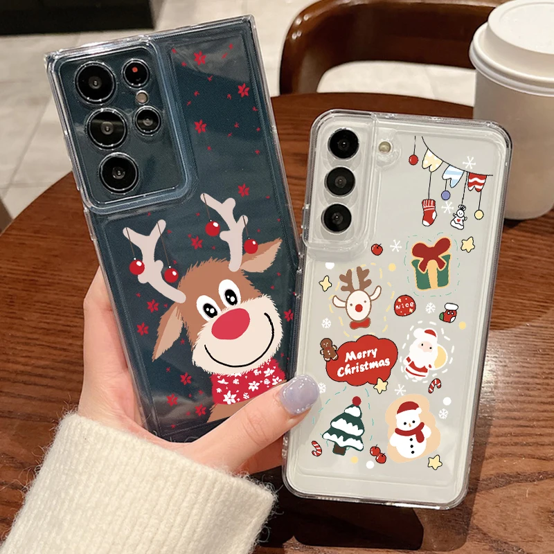 Festive Christmas Tree Print Soft Phone Case Cover