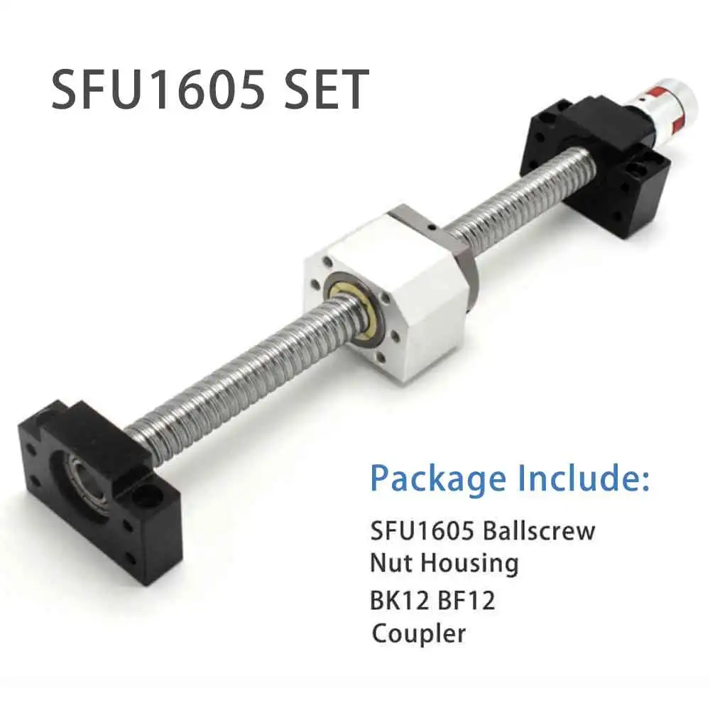 Ballscrew Sfu1605 Conjunto Final Personalizado Usinado Cnc Máquina Peças de Alojamento de Porca de Bola bk bf Modo Uso para Impressora 3d Parafuso de Bola c5