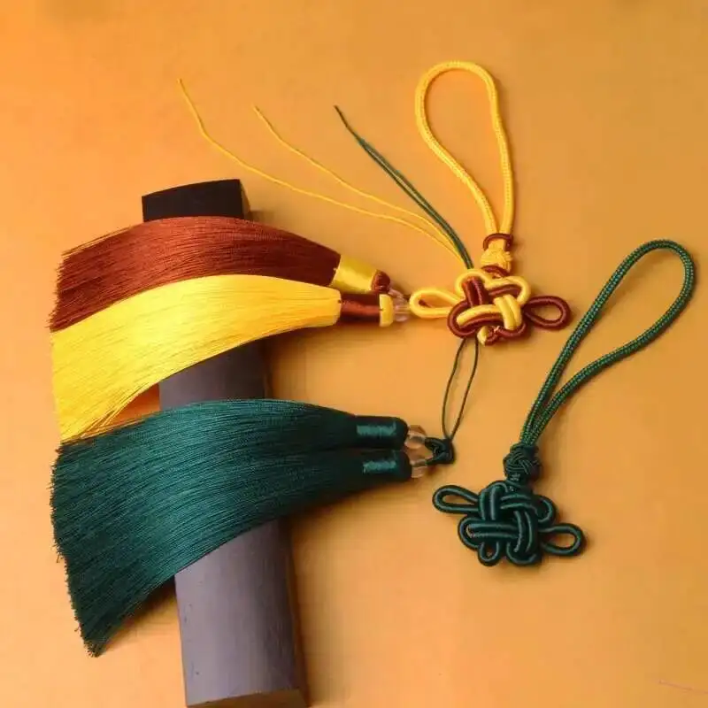 더블 컬러 중국어 매듭 술 길조 매듭 파인 라인 더블 술 자동차 매달려 홈 펜던..