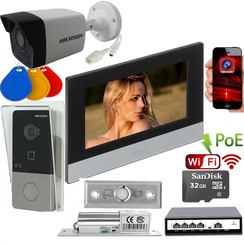 4G Hikvision Mutil اللغة DS-KIS603-P فيديو إنترفون...