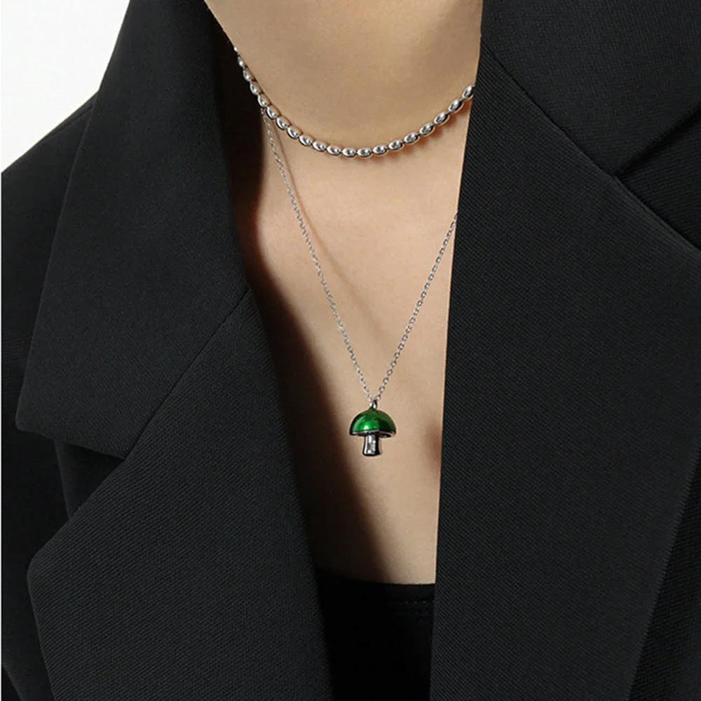 ANDYWEN-100%  골드 그린 샤이니 심플 펜던트 롱 체인, 파티 목걸이 초커 2022 파티 파인 쥬얼리