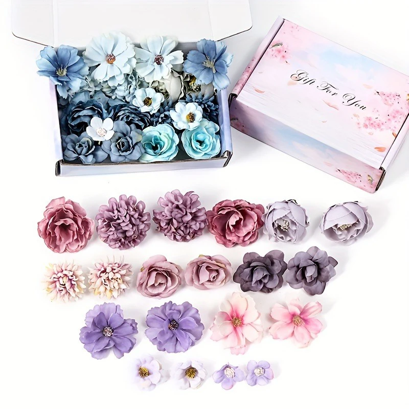 Artificial Flower 20Pcs Multicolor Silk Artificial Daisy Flowers For Valentine's Day Home Decor Wedding Party Wreaths DIY Crafts Wall Accessory