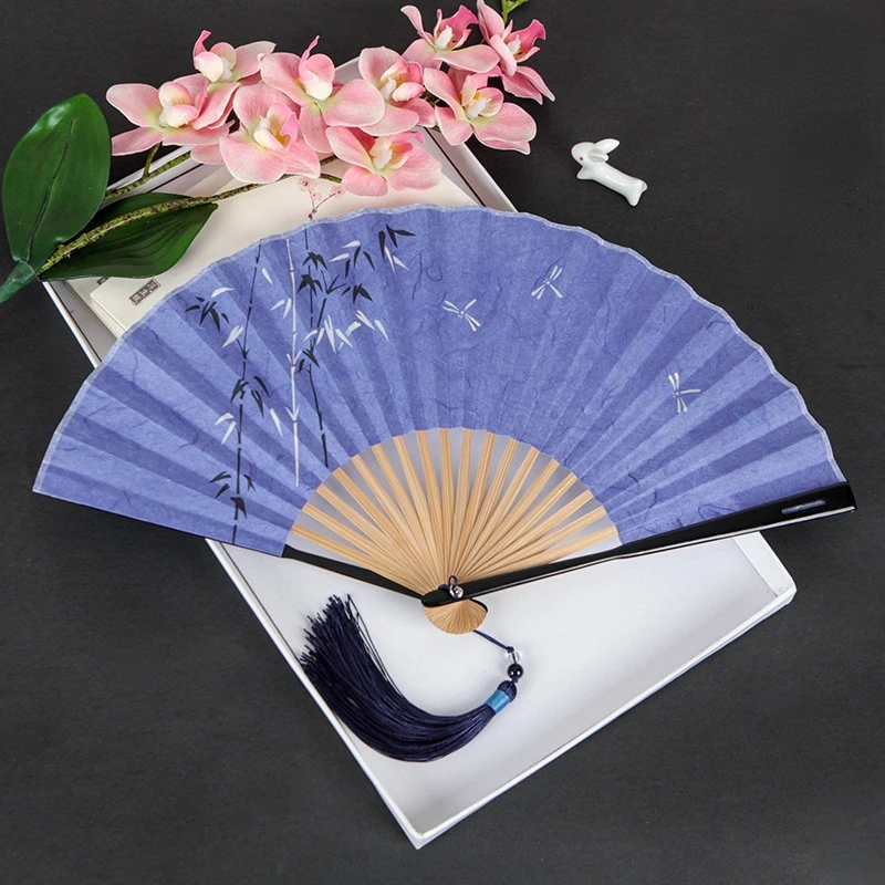 

Women Folding Fan Chinese Style Ventilatore Bamboo Hanfu Ventilator Abanicos Para Boda Ventilateur Portable Summer Hand Fan