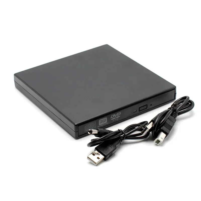 External CD DVD Drive for Laptops Desktop PCs, USB 2.0 Slim Protectable External CD-RW Drive DVD-ROM Burner Player