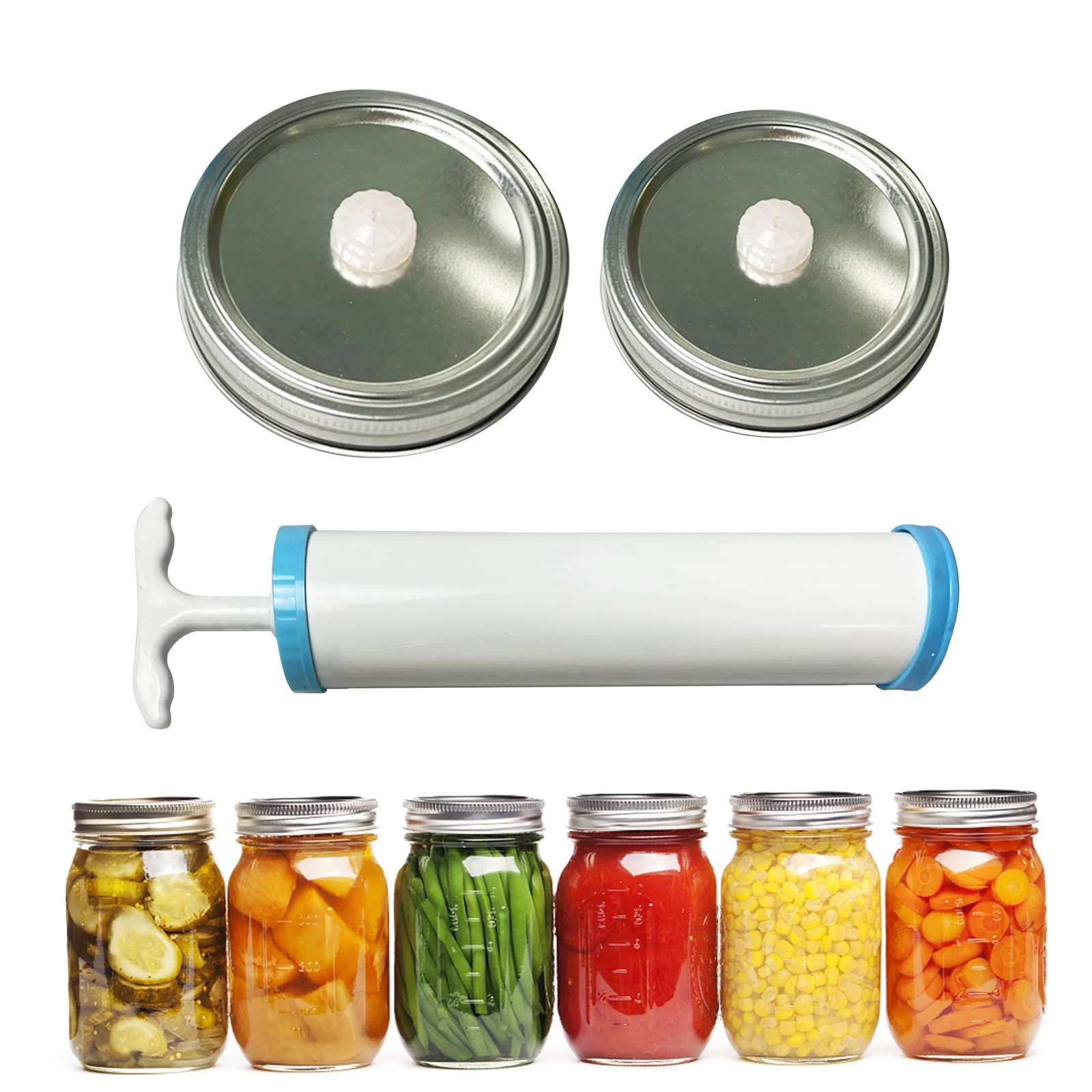 Mason Jars Covers Vacuum Preservation Lids Set Mason Can Air Extraction Caps