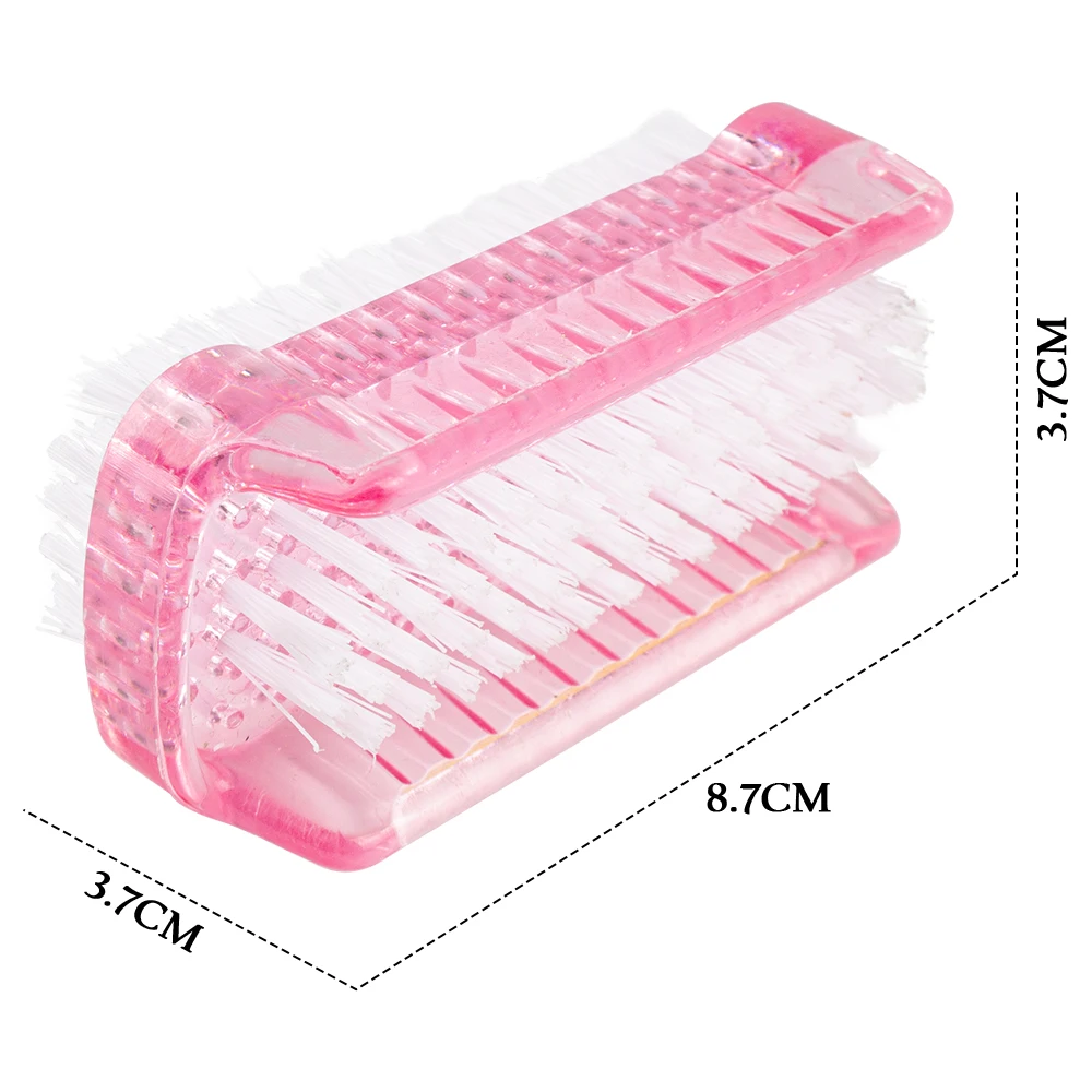 Nail Cleaning Brush 10/20/30/50Pcs Plastic Nail Dust Powder Cleaning Brush Double Sided Hand Fingernail Toes Scrubbing Brush Cleaner Pedicure Scrub