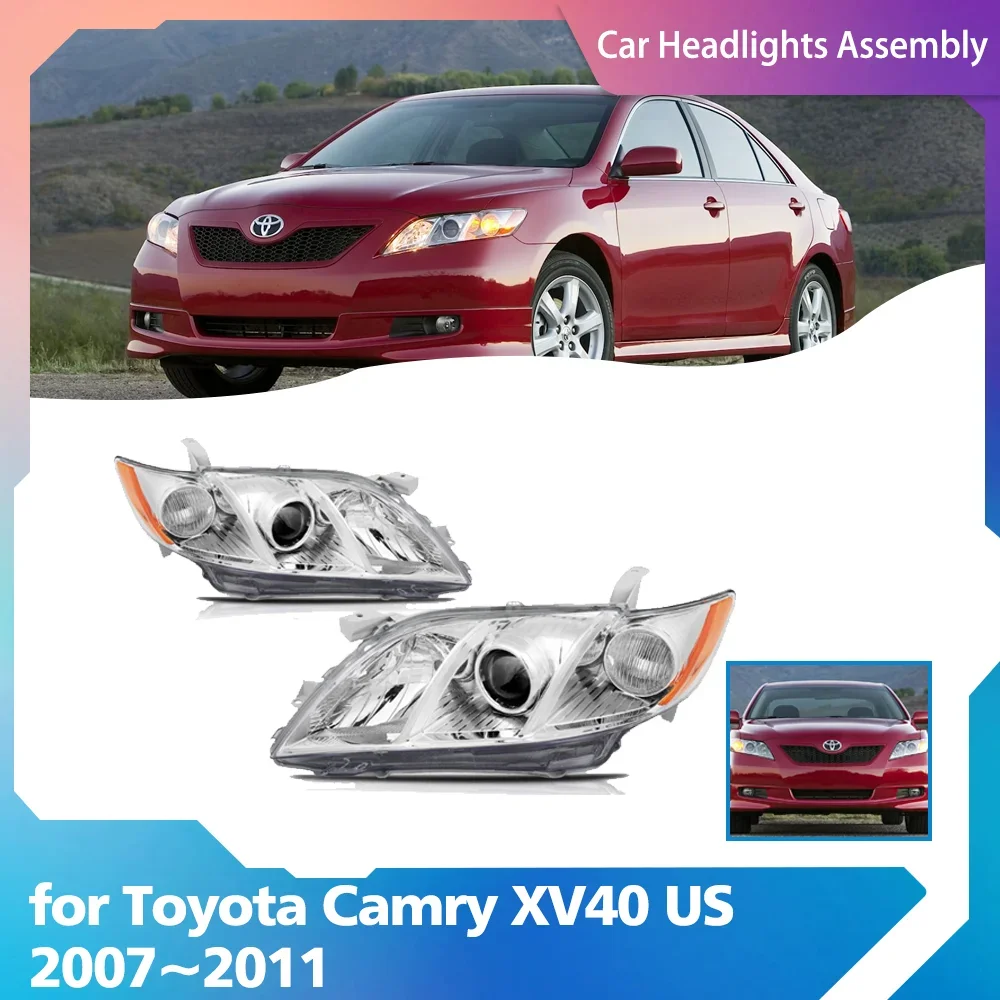 

Headlights Assembly for Toyota Camry Daihatsu Altis XV40 US 2007~2011 Fog Lights Map Halogen Corner Side Lamps LED Accessories