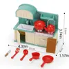 Developing Hands-On Skills Table Dollhouse Accessories Miniature Play House Toy Small Model Furniture Forest Family Kitchen Toy 6