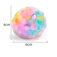6cm Kids Exotic Pinch The Rainbow Bead Pressure Reducing Ball Vent Ball Decompression Toy TPR Pinch Le Grape Ball Adult Toys 6