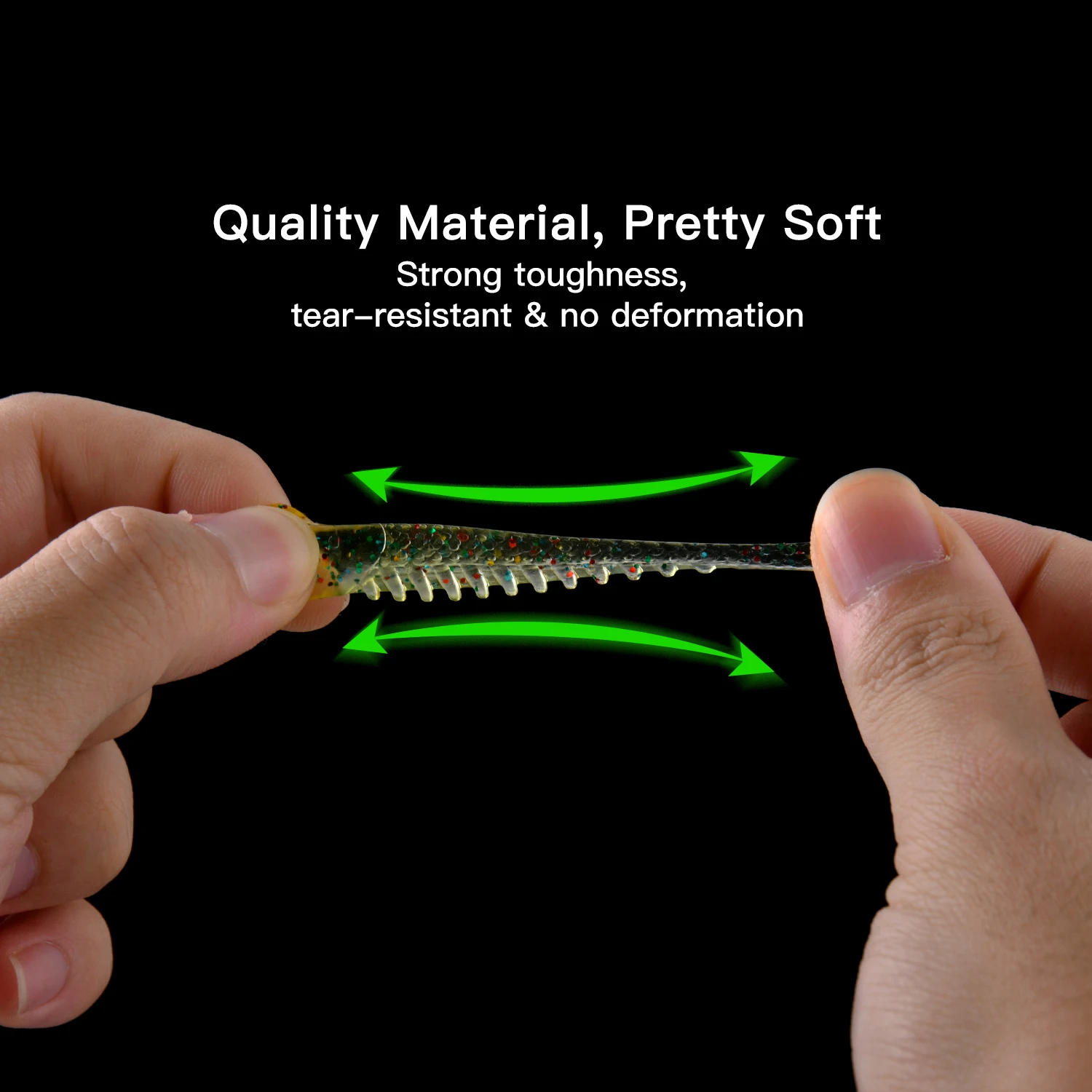 Goture Soft Lure Kit 40pcs Silicone Lure Set 5cm 0.7g Jig Hook 3.2cm 3.5g Fishing Hooks Fishing Tackle Box Soft Bait fishing lure carp fishing bait
