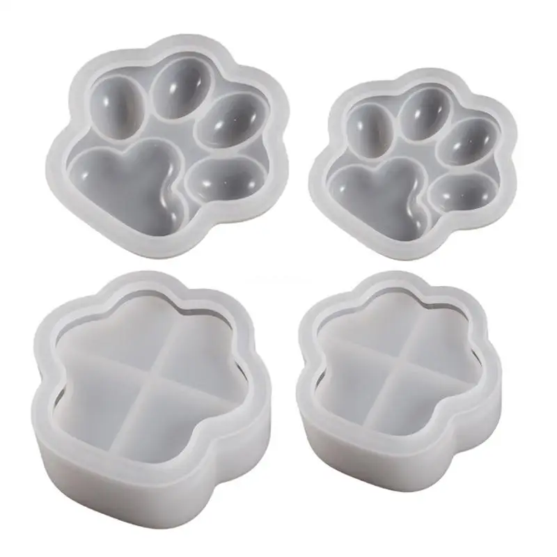 

3D Cat Paw Container Silicone Mold Epoxy Resin Mold DIY Storage Box Tool Plaster Crafts Making Supplies Nonstick Dropship