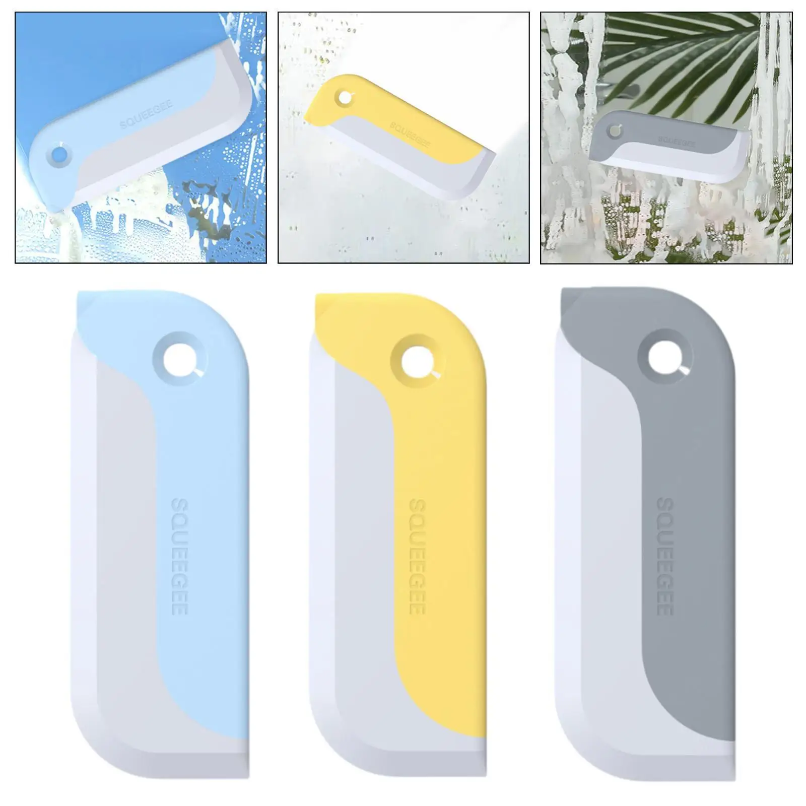Soft Silicone Glass Wiper Scraper Bathroom Glass Cleaning Tools Squeegee Brush