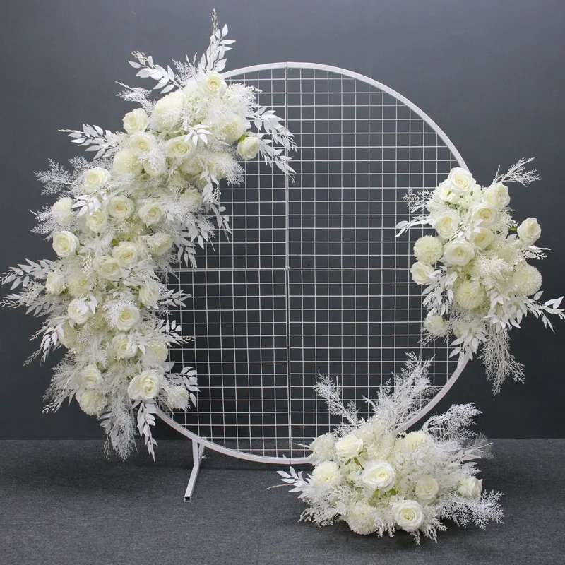 

White Series Artificial Floral Row Decor Flower Wedding Arch Party Event Backdrop Props