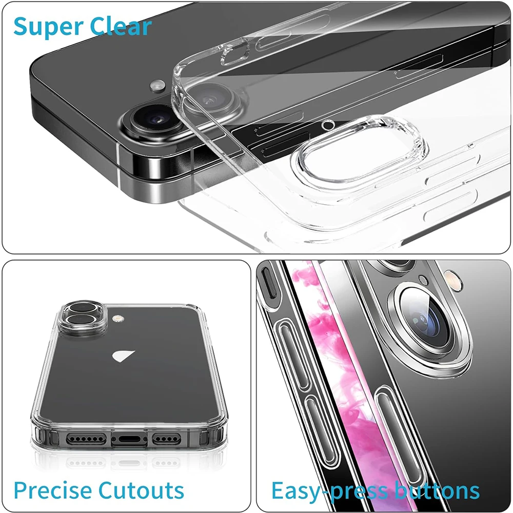 Hybrid Anti-Yellowing Clear Magsafe Phone Case Cover