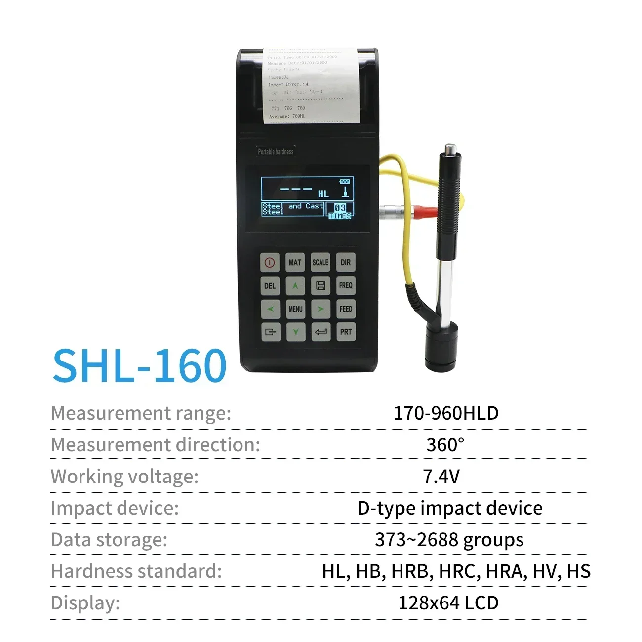 SHANHR 디지털 리브 경도계 SL-160 금속강용 리브 경도계 미터 경도계