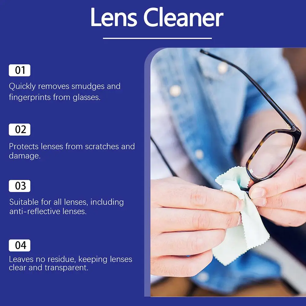 60ml Lens Cleaner Glasses Sunglasses Eyeglass Cleaning Supplies Eyewear Accessories Spray Cleaner Solution Glasses Bottle H B6i8