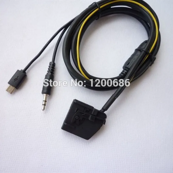 

3.5MM AUX Cable Audio Adapter For VW Touran Touareg Passat Ford Seat Skoda MFD2 RNS2