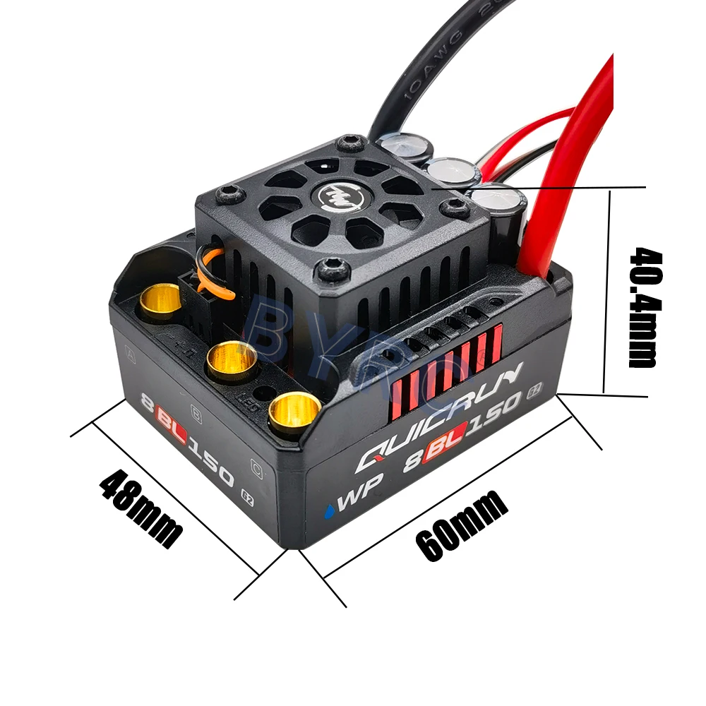 HobbyWing QuicRun  귯ø ӵ Ʈѷ ESC, 1/8 Ʈ  Ʈ, 8BL150 G2 150A 3-6S